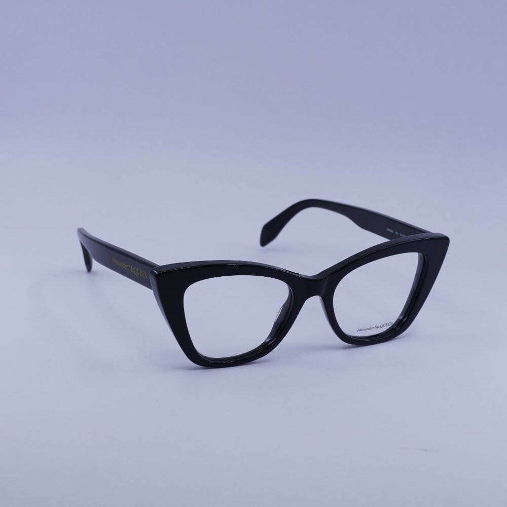 Alexander McQueen AM0305O 001 Eyeglasses Black 50mm Cat Eye Frame